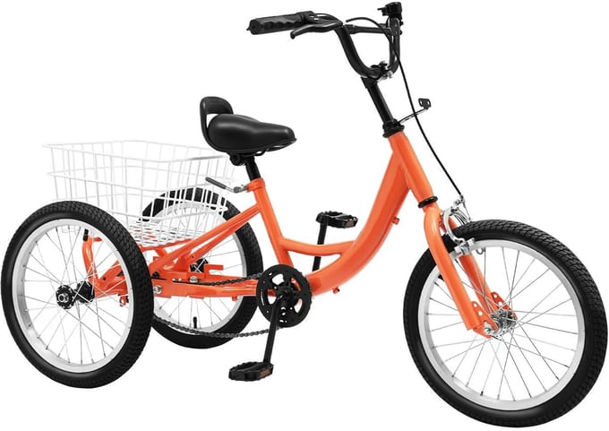 Gran Vida® - Driewieler voor Kinderen - 16 Inch - Lichtoranje