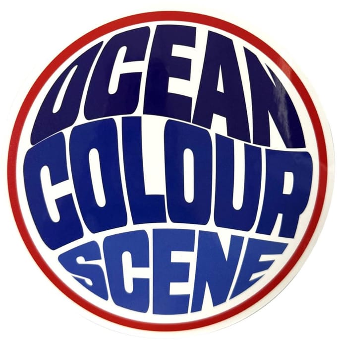 Ocean Colour Scene - Fisheye Logo Sticker - Blauw/Multicolours