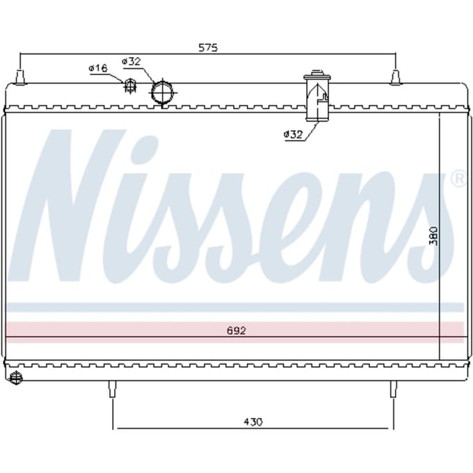 Radiator, motorkoeling NISSENS 61271