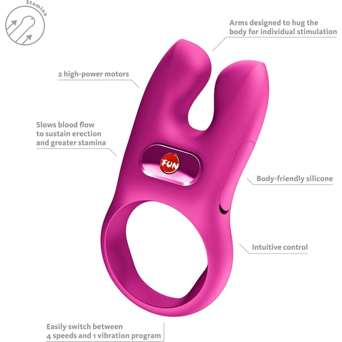 FUN FACTORY - NOS CLASSIC VIBRATING COCK RING MAGENTA