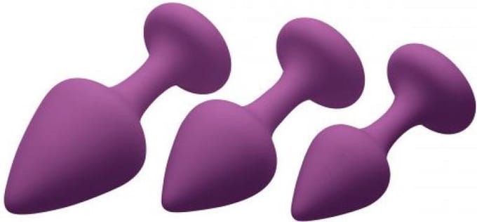 Buttplug Set Purple Pleasure 3 St.