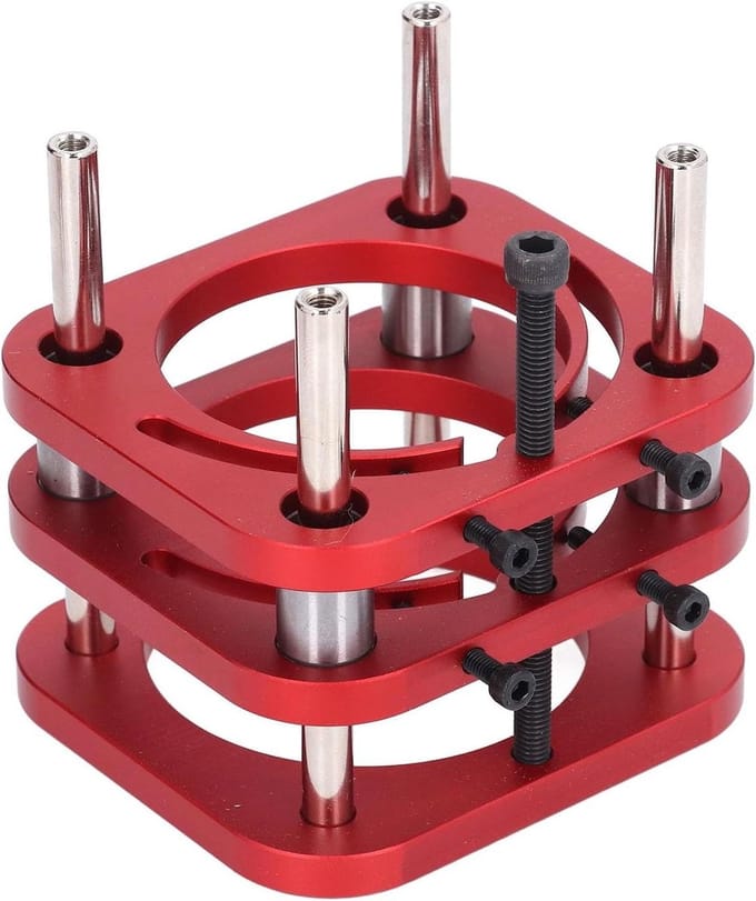 Freestafel Basis - Hefsysteem Router - Houtbewerking Precisie - Aluminiumlegering Constructie - 51 Mm Hefslag - Rood
