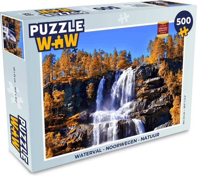 Puzzel Waterval - Noorwegen - Natuur - Legpuzzel - Puzzel 500 stukjes