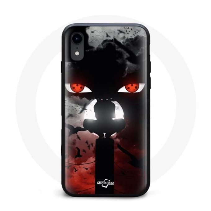 Coque - Maniacase - Iphone X - Itachi Uchiwa - Souple - Noir noir