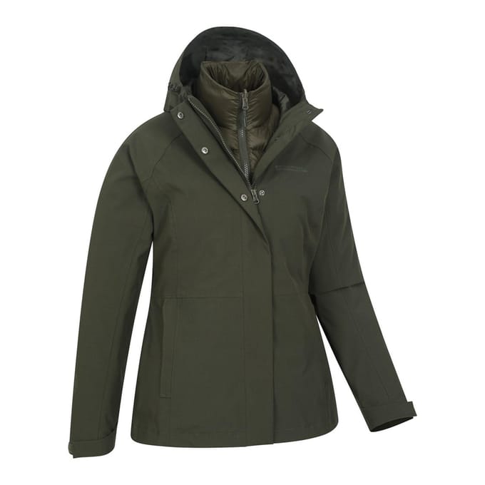 Mountain Warehouse Dames/Dames Alaskan 3 in 1 gewatteerd jack (Kaki Groen)