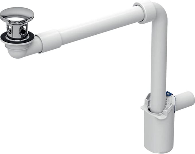 Wastafelafvoer met Push-open Plug Chroom voor Wastafels met Overloop