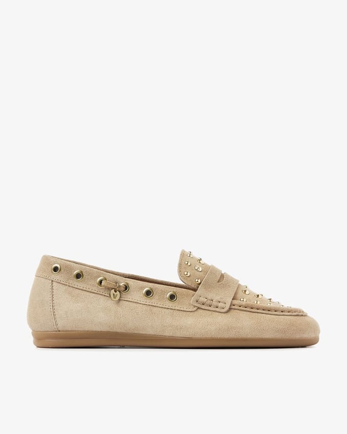 VIA VAI June Macy Loafers Dames - Suède - Beige - Maat 37