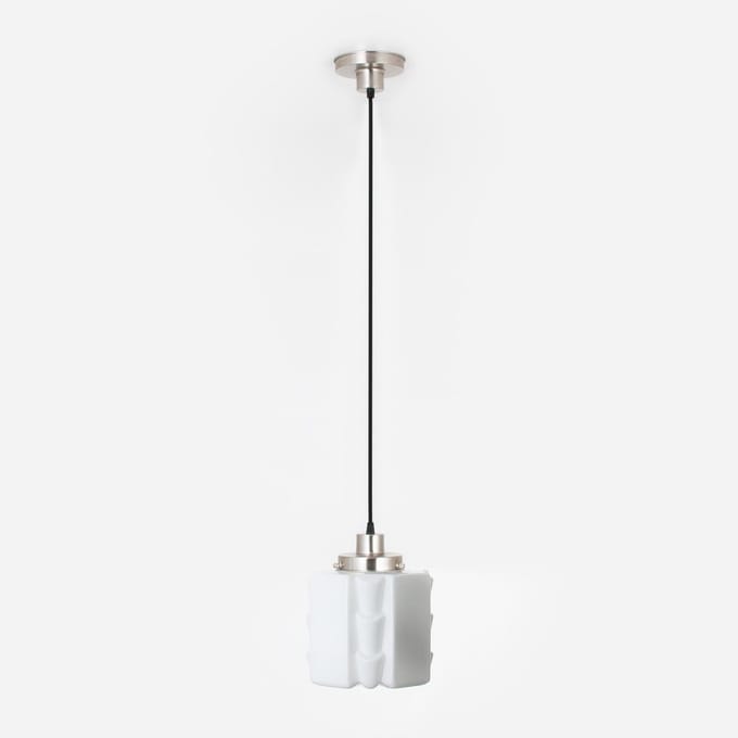 Hanglamp aan snoer Expressionisme 20's Matnikkel - Art Deco Trade