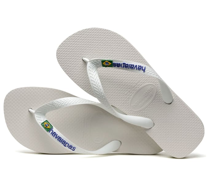 Havaianas Brasil logo Slippers - Wit
