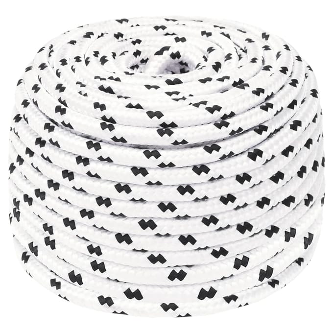 vidaXL - Werktouw - 10 - mm - 100 - m - polyester - wit