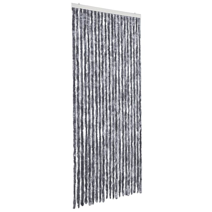 vidaXL - Vliegengordijn - 90x220 - cm - chenille - zilverkleurig