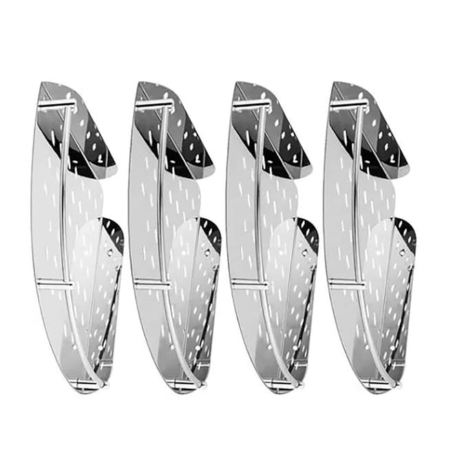 4 Stuks Hoekdoucheplank RVS Sterk Draagvermogen Ruimtebesparend Wandmontage Badkamer white