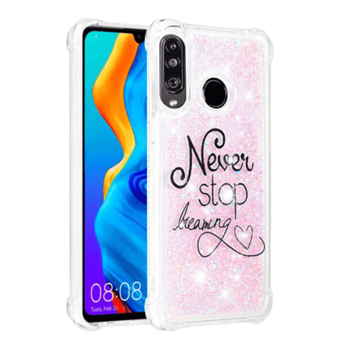 Mocaa Huawei P30 Lite Shockproof Hoesje Never Stop Dreaming Meerkleurig