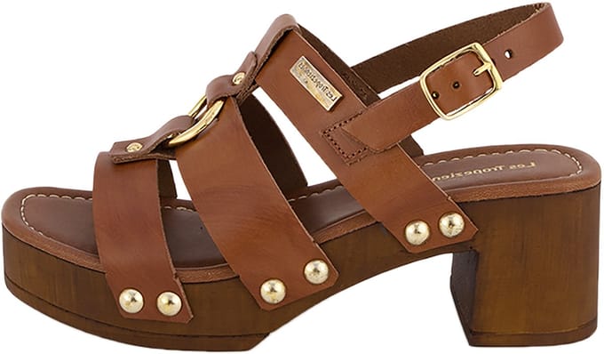 Penelope leren sandalen met hak