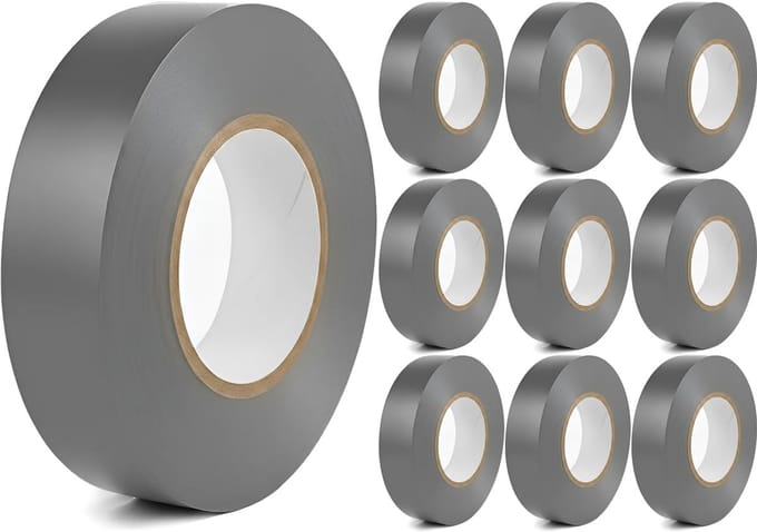 Isolatietape 10 Stuks - Brinton Yurga - Grijs - 19mmx9m