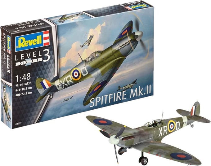 Supermarine Spitfire Mk.IIa Modelbouwset 1:48, niveau 3