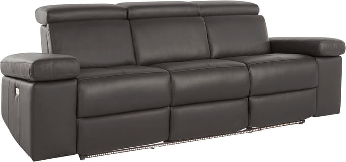 Rayland-Sofa 3-zits - Elektrisch - Bruin PU