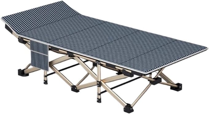 Opvouwbaar bed - Kampeerbed rustbed - Buiten ontspannen - Compact opvouwbaar - Klein formaat - Naturel