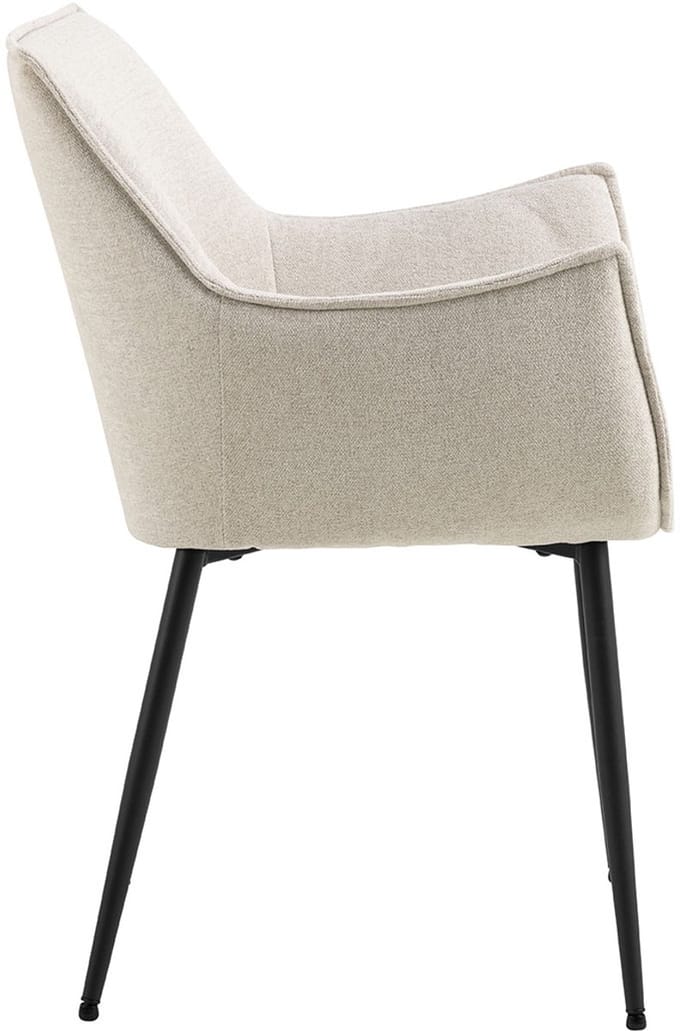 Eetkamerstoel Bornholm met Armleuning Beige - Giga Living