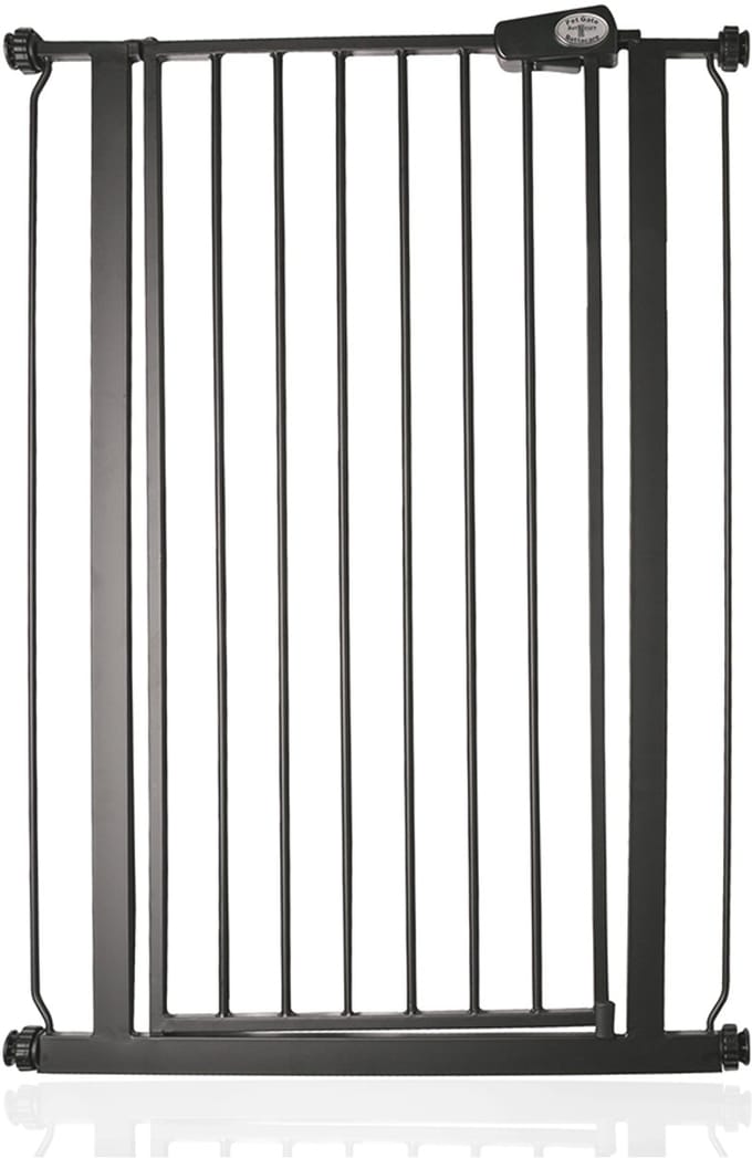 Bettacare Petgate, 68,5cm - 75cm, Mat Zwart, Hoog 104cm