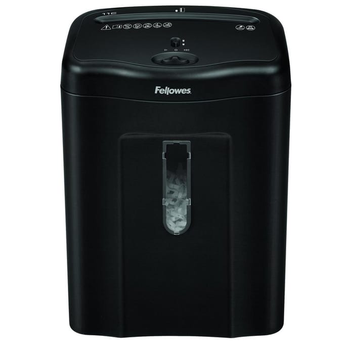 Fellowes papierversnipperaar 11C snippers P4, 11 vel, zwart