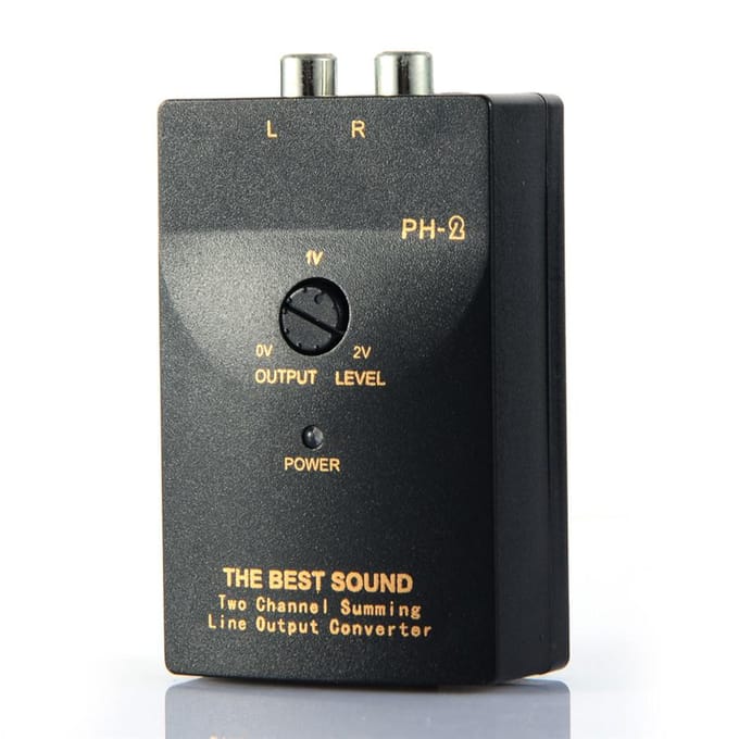 Convertisseur Audio professionnel pour voitures, Kit de sortie de ligne de sommation de niveau haut à bas 0-2V
