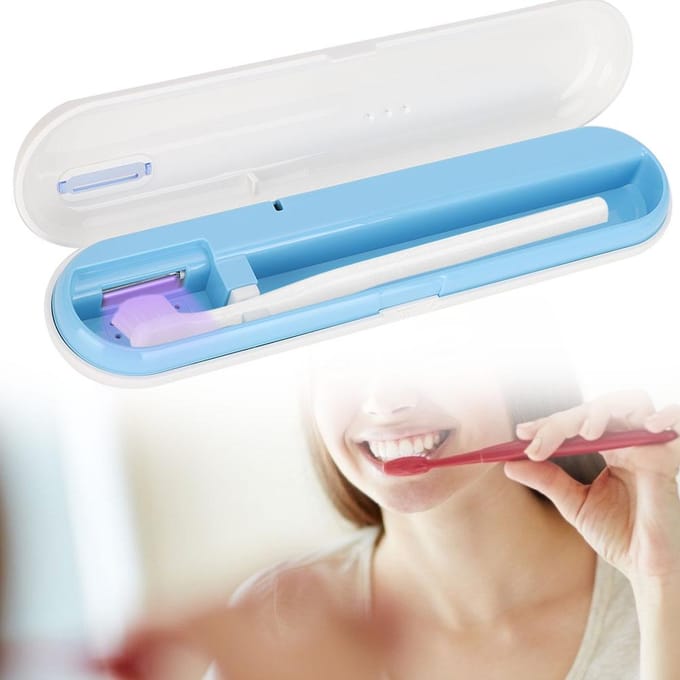 Draagbare USB UV Tandenborstel Sterilisator Doos Desinfectie Tandenborstel Opberg HouderWit wit