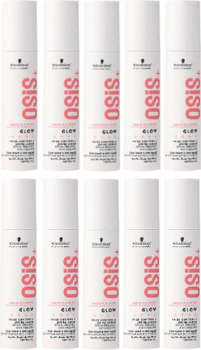 Schwarzkopf Professional OSiS+ Glow Shine Anti-Frizz Serum - voordeelverpakking - 10 x 50ml