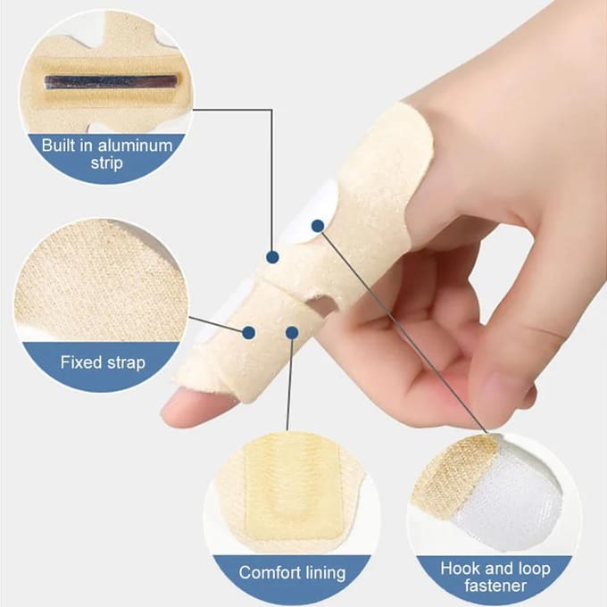 Verstelbare vingerspalk-richtbeugel Vingerspalk Orthotische ondersteuning beige