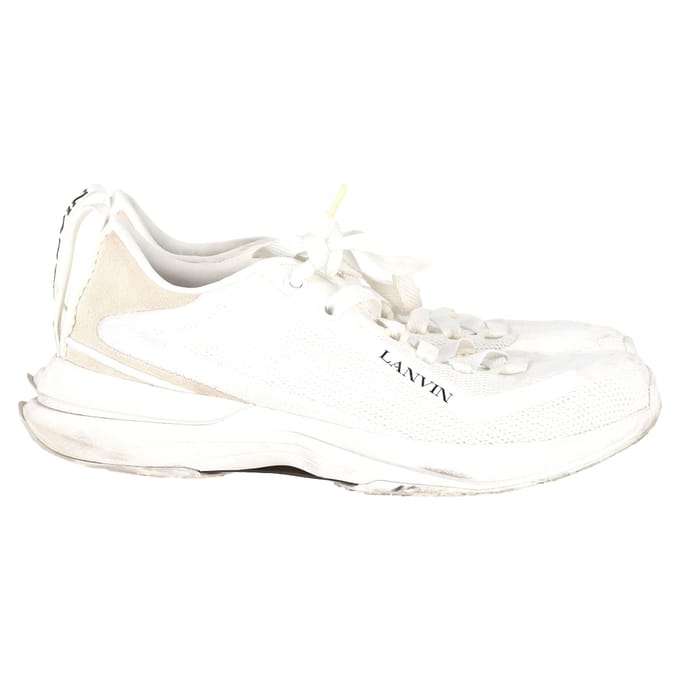 Lanvin L-I Veterschoenen in Witte Mesh