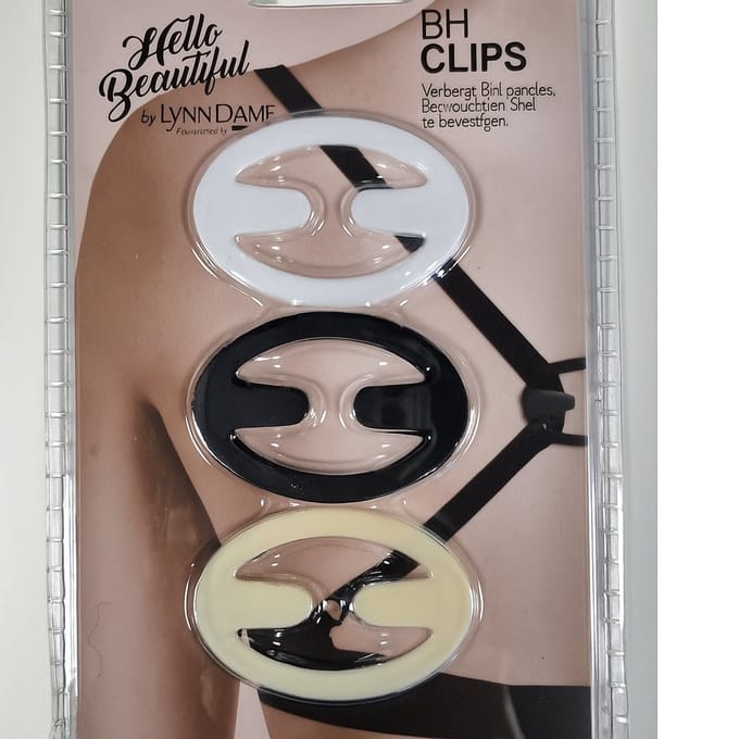 3 pak BH clips -  3 stuks - Multicolor - Kunststof - Vrouwen - BH accessoires