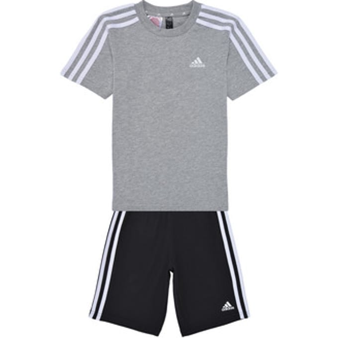 adidas  Trainingspak Essentials 3-Stripes Tee and Shorts Set