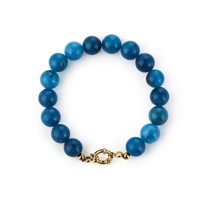 Bijoutheek Armband (Sieraad) Kralen Stenen Cobalt