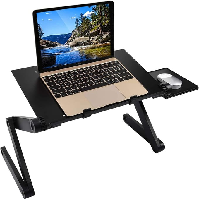 Laptopbedtafel, verstelbaar, opklapbaar, 42x26cm