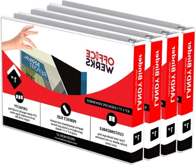 Map Set - Ringbanden - Documenten Organiseren - Aanpasbare Covers - 4 Stuks - Wit
