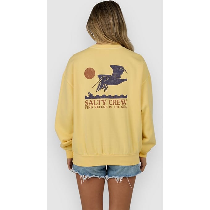 Salty Crew Lunch Time Crew Sweater geel