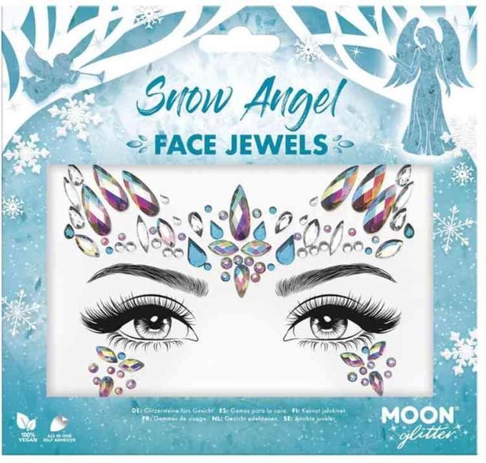 Moon Creations - Moon Glitter - Snow Angel Gezicht Diamanten Sticker - Multicolours