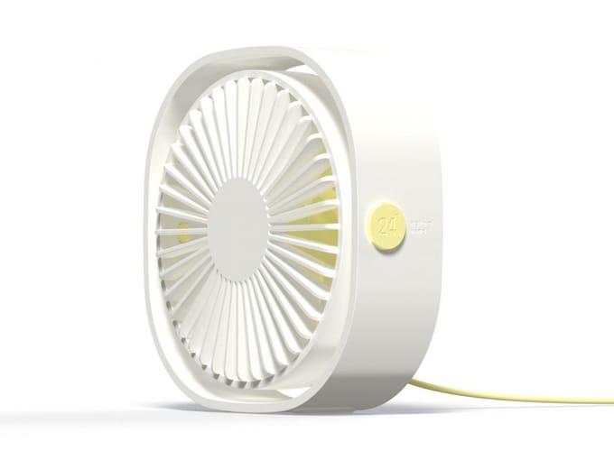 USB Ventilator - Draagbare Mini Ventilator - 3 Snelheden - Stille Werking (20-30dB) - 360° Verstelbaar - USB-Aansluiting - Wit - Voor Kantoor/Thuis/Reizen