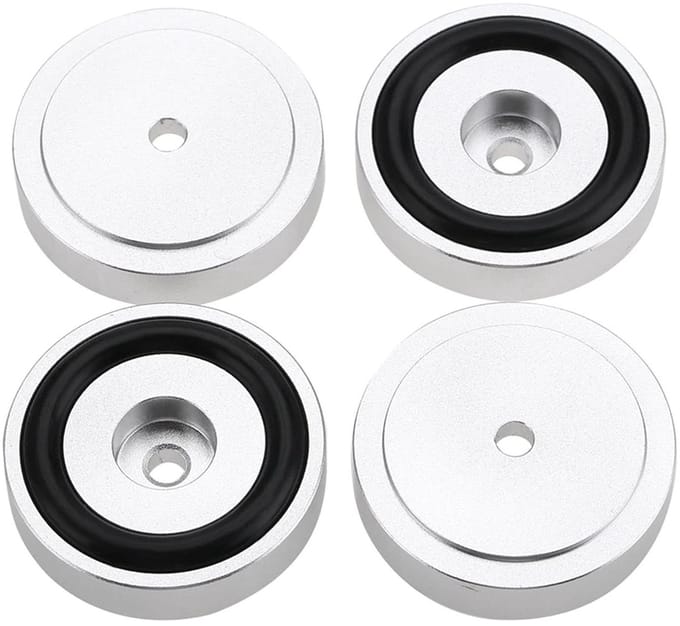Versterker Pads - Luidspreker Voetjes - Verbeter Geluid - Schokabsorberend Ontwerp - 4 Stuks - Zilver