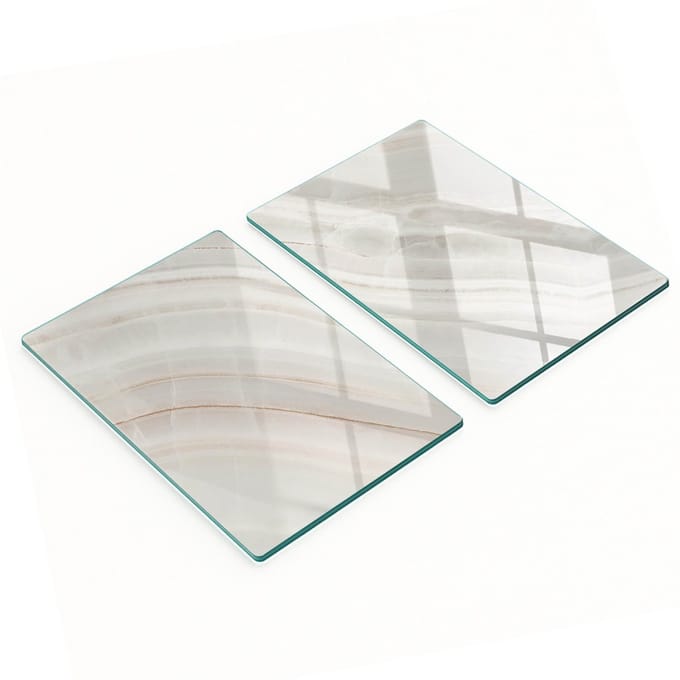 Glazen snijplanken met grafische marmerstructuur 2x40x52 cm