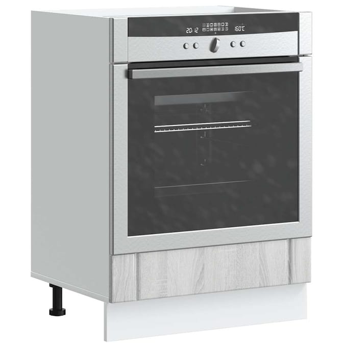 vidaXL - Ovenkast - Lucca - bewerkt - hout - grijs - sonoma - eiken