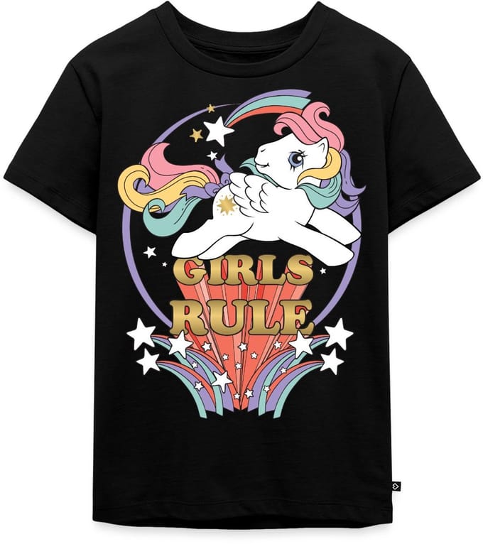 My Little Pony Retro Girls Rule Statement Premium T Shirt Kinderen
