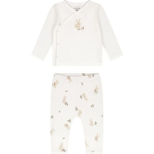 Prénatal newborn kledingset konijn Ivory White 62 unisex