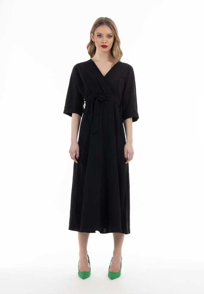Faina midi-jurk Dames zwart