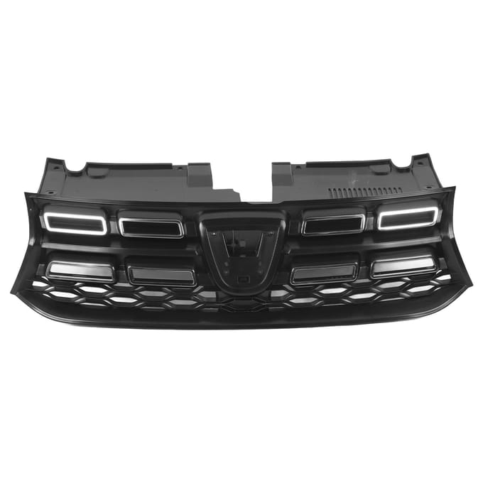 Voorbumpergrille Chroom 623108072R Vervanging voor Dacia Sandero Stepway MK2 Facelift 2017 tot black