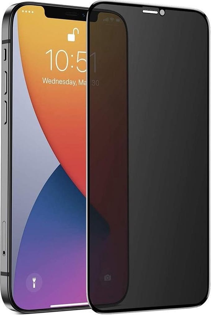 Geschikt voor iPhone 12 Mini Privacy Screenprotector - 5.4 inch - iPhone 12 Mini Privacy Screen protector Tempered Beschermglas
