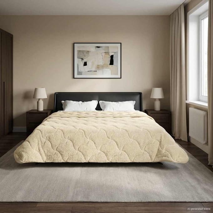 vidaXL - Winter - Duvet - 200 - x - 220 - cm - Winter - Crème - Ademend