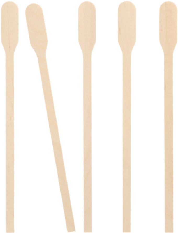 1000 Roerstaafjes, Hout pure 19 cm