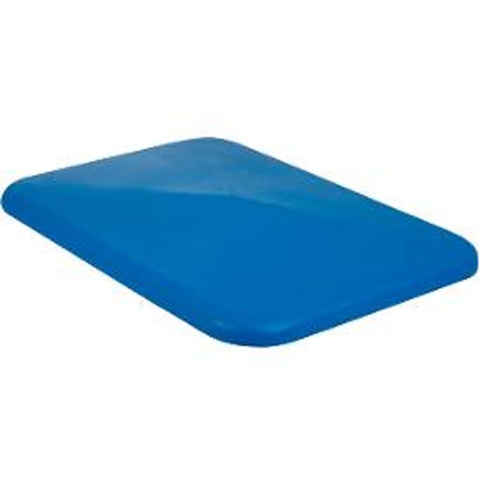 Deksel voor rechthoekige container, kunststof, 227 l, blauw