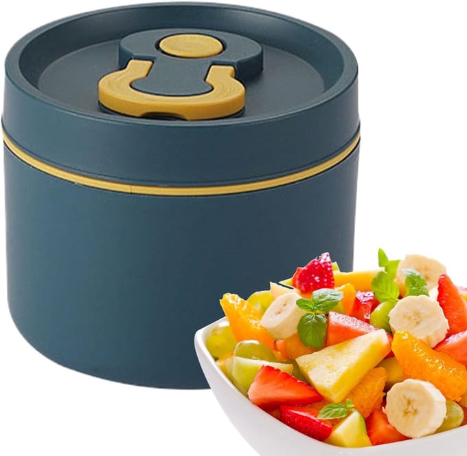 Thermo Food Container - Isolatie Lunchbox - Warm Eten - Lekvrij Ontwerp - 650 ml - Blauw